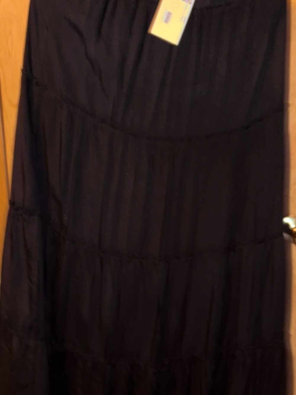 Black Tiered Maxi Skirt - Women's